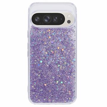 Google Pixel 9 Pro XL Iskunkestävä TPU Suojakuori - Violetti