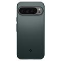 Google Pixel 9 Pro XL Spigen Thin Fit Hybridikotelo - Tummanvihreä