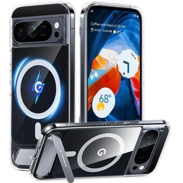 Google Pixel 9 Pro XL Torras Pstand kotelo - MagSafe yhteensopiva - läpinäkyvä