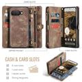 Google Pixel 9a Caseme 008 2-in-1 Multifunctional Lompakkokotelo - Ruskea