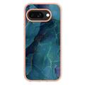 Google Pixel 9a Marble Pattern Galvanoitu TPU-Suojakotelo - Vihreä