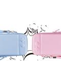 Asteittainen väri Säilytyslaukku Nintendo Switch Anti-drop Kannettava PU Nahka Suojakotelo - Violetti / Pinkki