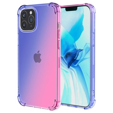 Kaltevuus Iskunkestävä iPhone 14 Pro TPU Suojakuori - Sininen / Pinkki