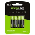 Green Cell HR6 Ladattavat AA Paristot - 2600mAh - 1x4