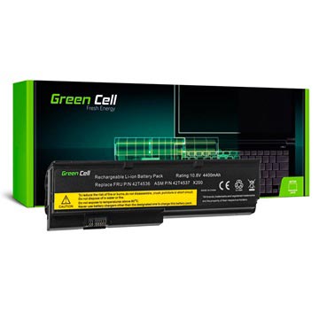 Green Cell Akku - Lenovo Thinkpad X200, X200s, X201, X201i - 4400mAh (Avoin pakkaus - Bulkki)