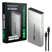 Green Cell PowerPlay Pro 20800mAh -varavirtalähde 65W - hopea