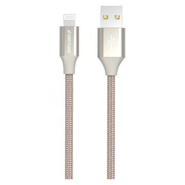 GreyLime Punottu USB-A / Lightning-kaapeli - MFi-sertifioitu - 2m - Beige
