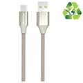 GreyLime Letitetty USB-A / USB-C Kaapeli - 2m - Beige