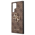 Guess 4G Big Metal Logo Samsung Galaxy S23 Ultra 5G Hybridikotelo - Ruskea