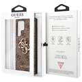 Guess 4G Big Metal Logo Samsung Galaxy S23 Ultra 5G Hybridikotelo - Ruskea