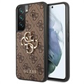 Guess 4G Big Metal Logo Samsung Galaxy S22 5G Hybridikotelo - Ruskea