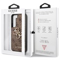 Guess 4G Big Metal Logo Samsung Galaxy S22 5G Hybridikotelo - Ruskea