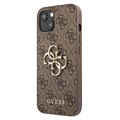 Guess 4G Big Metal Logo iPhone 13 Hybridikotelo - Ruskea