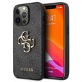 Guess 4G Big Metal Logo iPhone 13 Pro Hybridikotelo - Musta