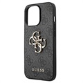 Guess 4G Big Metal Logo iPhone 13 Pro Hybridikotelo - Musta