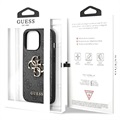 Guess 4G Big Metal Logo iPhone 13 Pro Hybridikotelo - Musta