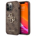Guess 4G Big Metal Logo iPhone 13 Pro Hybridikotelo - Ruskea