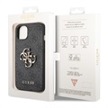 Guess 4G Big Metal Logo iPhone 14 Hybridikotelo - Musta