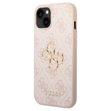 Guess 4G Big Metal Logo iPhone 14 Hybridikotelo - Pinkki