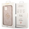 Guess 4G Big Metal Logo iPhone 14 Hybridikotelo - Pinkki