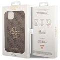 Guess 4G Big Metal Logo iPhone 14 Plus Hybridikotelo - Ruskea