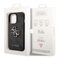 Guess 4G Big Metal Logo iPhone 14 Pro Max Hybridikotelo - Musta