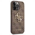 Guess 4G Big Metal Logo iPhone 14 Pro Max Hybridikotelo - Ruskea