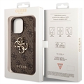 Guess 4G Big Metal Logo iPhone 14 Pro Max Hybridikotelo - Ruskea