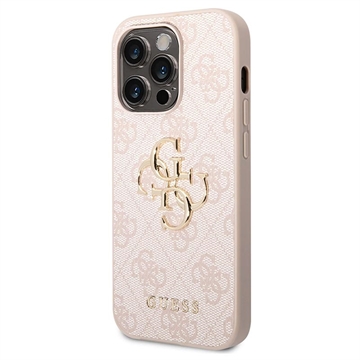 Guess 4G Big Metal Logo iPhone 14 Pro Max Hybridikotelo - Pinkki