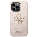 Guess 4G Big Metal Logo iPhone 14 Pro Max Hybridikotelo - Pinkki