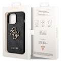 Guess 4G Big Metal Logo iPhone 14 Pro Hybridikotelo - Harmaa