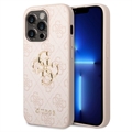 iPhone 15 Pro Guess 4G Big Metal Logo Hybridikotelo - Pinkki