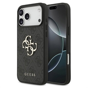 iPhone 18 Pro Guess 4G Big Metal Logo Hybridikotelo - Harmaa