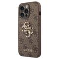 Guess 4G Big Metal Logo iPhone 14 Pro Hybridikotelo - Ruskea