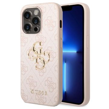 Guess 4G Big Metal Logo iPhone 14 Pro Hybridikotelo - Pinkki