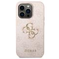 Guess 4G Big Metal Logo iPhone 14 Pro Hybridikotelo - Pinkki