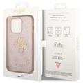 Guess 4G Big Metal Logo iPhone 14 Pro Hybridikotelo - Pinkki