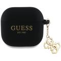 AirPods 4 Guess 4G Charm silikonikotelo - Musta