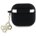 AirPods 4 Guess 4G Charm silikonikotelo - Musta
