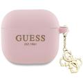 AirPods 4 Guess 4G Charm silikonikotelo - Pinkki