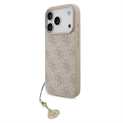 iPhone 17 Pro Guess 4G Charm Hybridikotelo - MagSafe-yhteensopiva - vaaleanpunainen