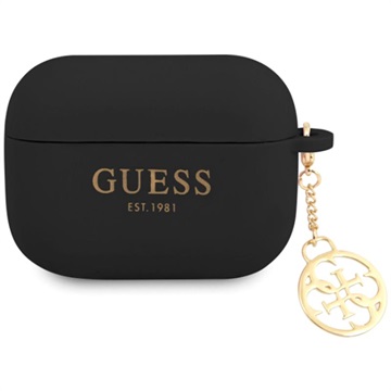 Guess 4G Charm AirPods Pro silikonikotelo - musta