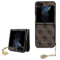 Samsung Galaxy Z Flip5 Guess 4G Charms Collection Hybridikotelo - Ruskea