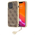 Guess 4G Charms Collection iPhone 13 Pro Hybridikotelo - Ruskea