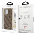 Guess 4G Charms Collection iPhone 13 Pro Max Hybridikotelo - Ruskea