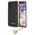 Guess 4G Charms Collection iPhone X/XS Hybridikotelo - Harmaa