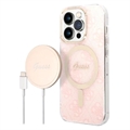 Guess 4G Edition Bundle Pack iPhone 14 Pro Kotelo & Langaton Laturi