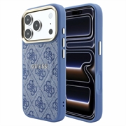 iPhone 18 Pro Guess 4G Gold Frame kotelo - MagSafe-yhteensopiva - Sininen