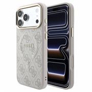 iPhone 18 Pro Max Guess 4G Gold Frame kotelo - MagSafe-yhteensopiva - vaaleanpunainen