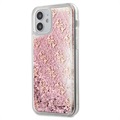 Guess 4G Liquid Glitter iPhone 12 Mini Hybridikotelo - Pinkki